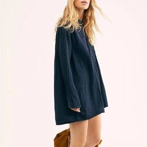 Free People Cotton Yoko Tunic - Navy